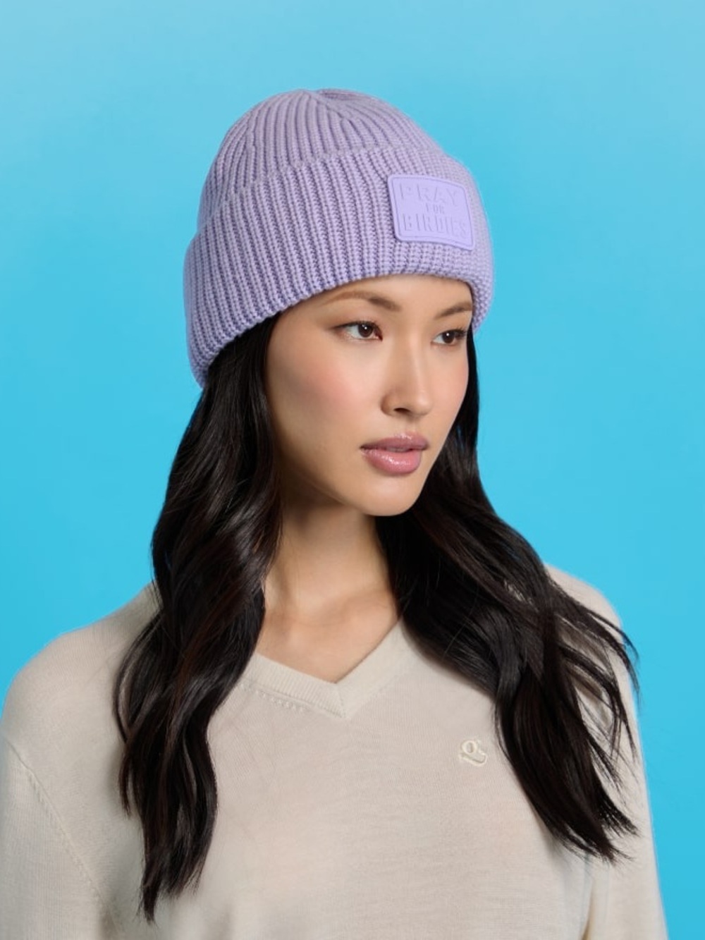 G/Fore Pray For Birdies Wool Cashmere Beanie Hat Purple Womens Golf NEW